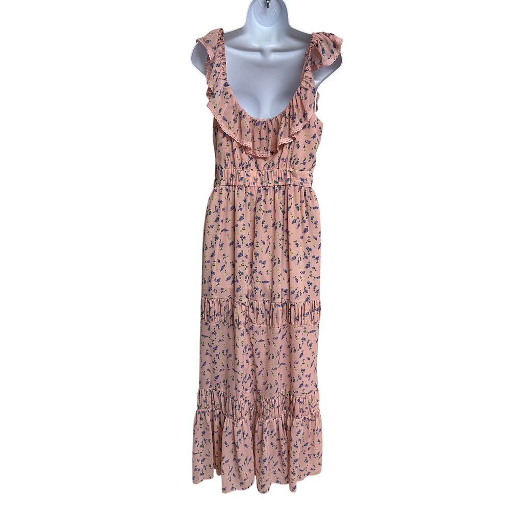EUC Free the Roses Noa Floral Maxi Dress Romantic Cottagecore Size M - Picture 5 of 10